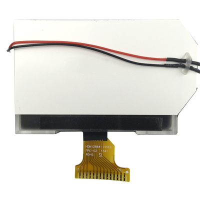 STN สีเหลืองสีเขียวขาวดำกราฟิกจอ LCD 128x64 บวก 3.3V SPI