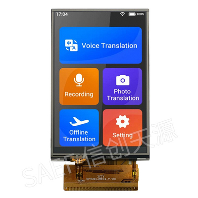 3.5 นิ้วสัมผัส TFT LCD Display HVGA TN แบบ 320X480 MCU อินเตอร์เฟซ 16 บิต
