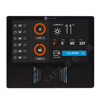 1024x600 Dots 7 นิ้วหน้าจอสัมผัส TFT, PCAP Touch Panel มุมมองแบบเต็ม