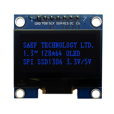 อินเทอร์เฟซ SPI จอแสดงผล OLED 1.3 นิ้ว OLED I2c 7 ขาพร้อมไดรเวอร์ SH1106 IC