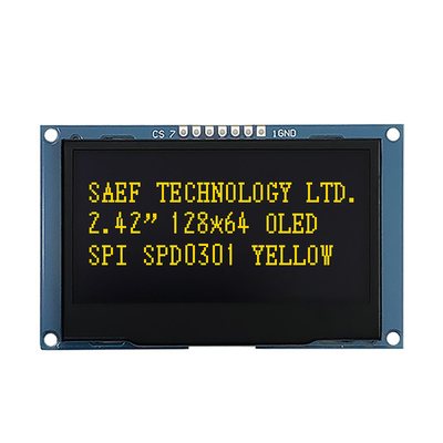 128x64 Dots โมดูลแสดงผล OLED 2.4 "2.42" ใบรับรอง ISO9001 ISO14000