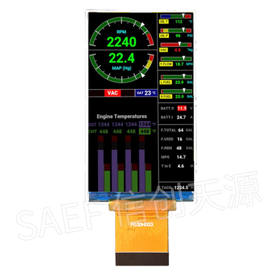 360x640 IPS 3 นิ้ว TFT LCD โมดูลแสดงมุมมองแบบเต็มด้วยอินเทอร์เฟซ RGB