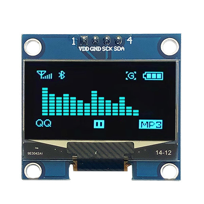 Passive Matrix 1.3 นิ้ว I2C ​​จอแสดงผล OLED 128x64 COG PCB 4 Pins