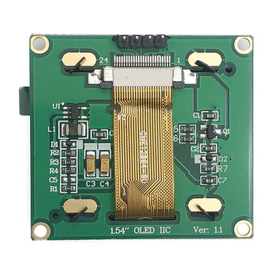 1.54 &quot;โมดูลแสดงผล OLED 128x64, หน้าจอ OLED I2C พร้อมมุมมองทั้งหมด