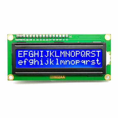 อินเทอร์เฟซ I2C 16x2 ตัวอักษรจอแสดงผล LCD สีน้ำเงิน 5V 4 Pins Number