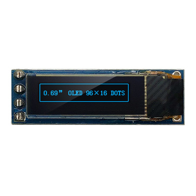 4 Pins 96x16 โมดูลแสดงผล OLED 0.69 นิ้ว I2C ​​IIC SSD1306 3V 5V Compatible