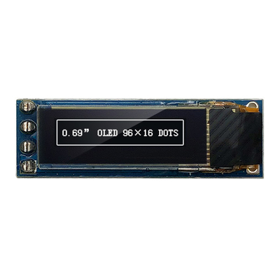 4 Pins 96x16 โมดูลแสดงผล OLED 0.69 นิ้ว I2C ​​IIC SSD1306 3V 5V Compatible