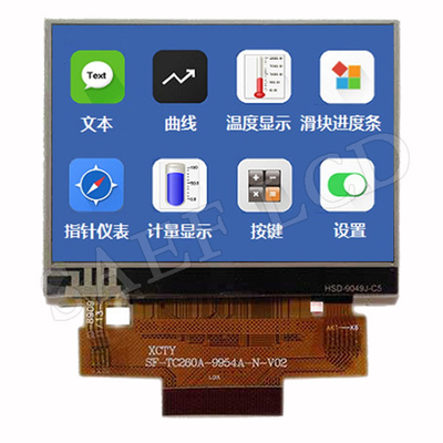 อินเทอร์เฟซ MCU IPS TFT LCD 2.6&quot; นิ้ว 480x320 โหมดแนวนอนพร้อม RTP