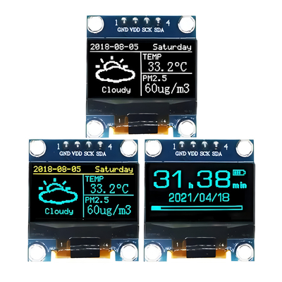 0.96 นิ้ว 128x64 ดอท แมทริกซ์ OLED Display Module 4-Pin อินเตอร์เฟซ I2C