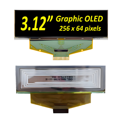 3.12 นิ้ว โมดูลจอ OLED เกรดอุตสาหกรรม- 256x64 พิกเซล, 30-ปินกับ SPI, อินเตอร์เฟซ I2C