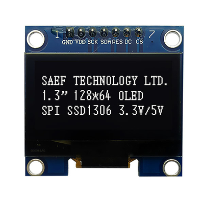 อินเทอร์เฟซ SPI จอแสดงผล OLED 1.3 นิ้ว OLED I2c 7 ขาพร้อมไดรเวอร์ SH1106 IC